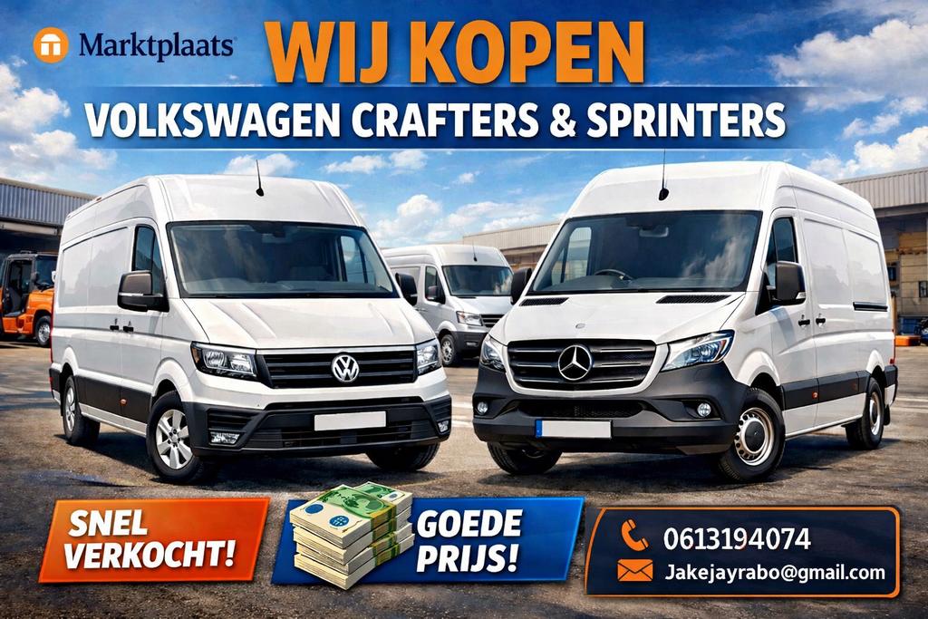 Inkoop Volkswagen Crafters & Sprinters – Direct Geld!, Ophalen of Verzenden