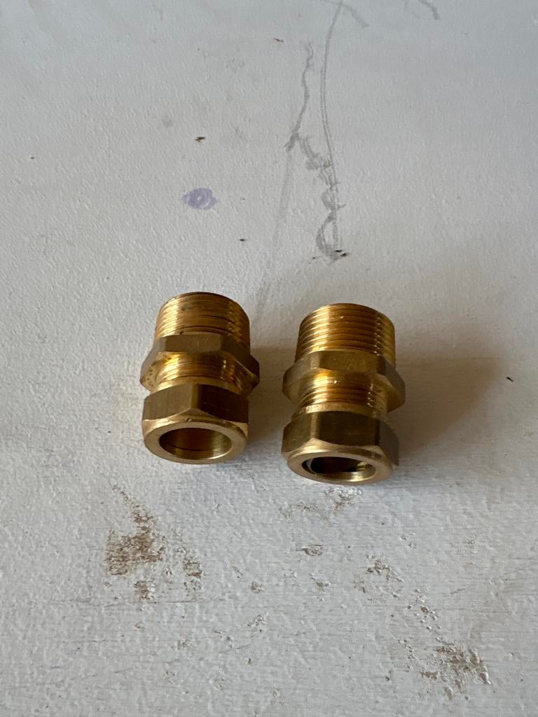 2 Knelkoppelingen Puntstuk 22mm naar 1 duims, Ophalen of Verzenden, Nieuw, Overige typen