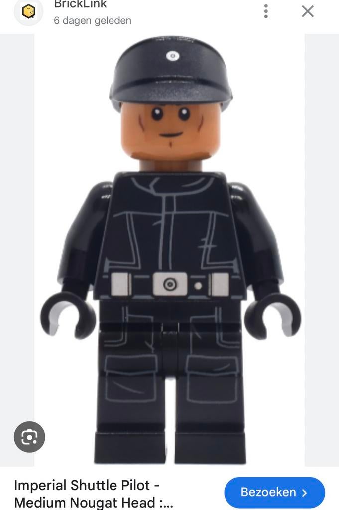 Lego Star Wars Imperial Shuttle Pilot SW1480 uit 75419 NIEUW, Star Wars, Lego, Nieuw, Ophalen of Verzenden