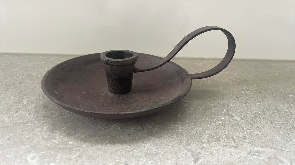 Metalen blaker kandelaar, Ophalen of Verzenden, Zo goed als nieuw, Metaal, Minder dan 25 cm