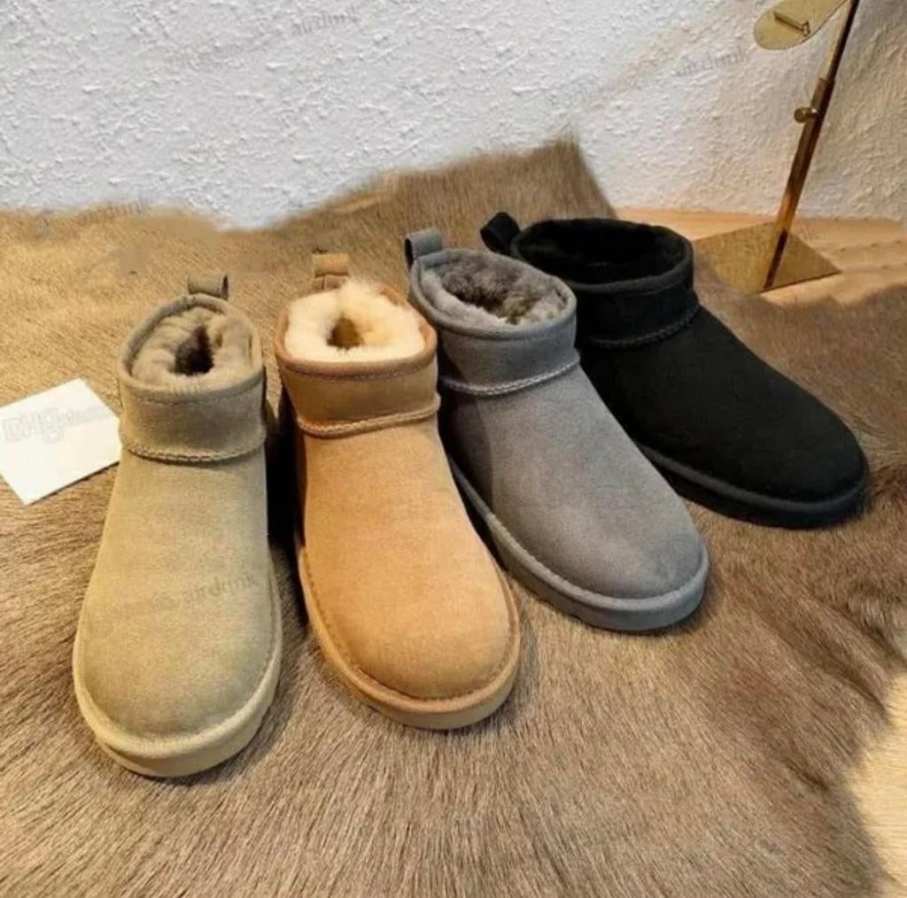 Uggs mini echt leer echt wol, Kleding | Dames, Schoenen, Verzenden, Nieuw, Bruin