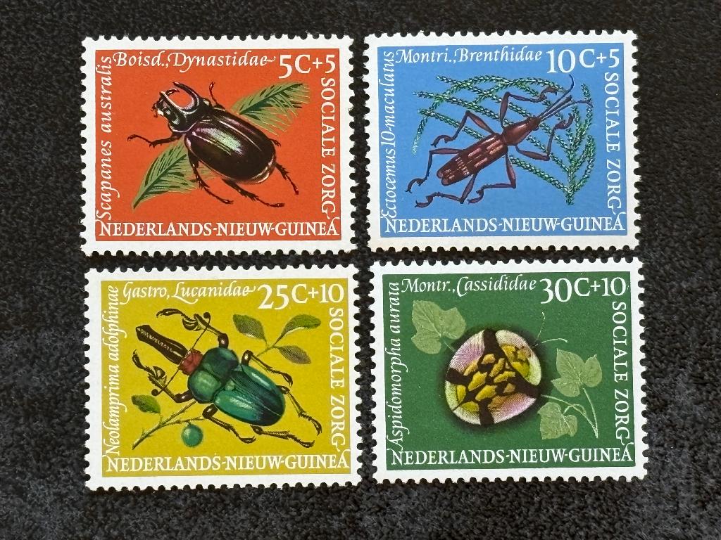 1961 NVPH NNG 69-72, Sociale Zorg, Kevers op planten, Ophalen of Verzenden, Postfris, Nieuw-Guinea