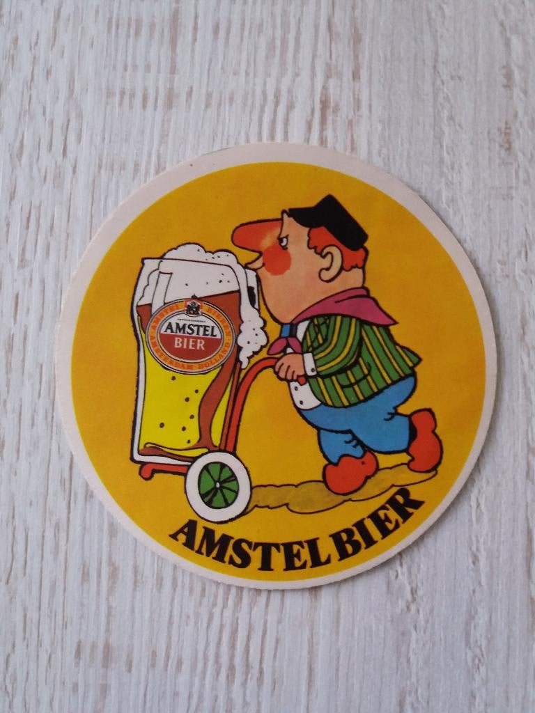sticker AMSTEL BIER, Ophalen of Verzenden, Zo goed als nieuw, Merk