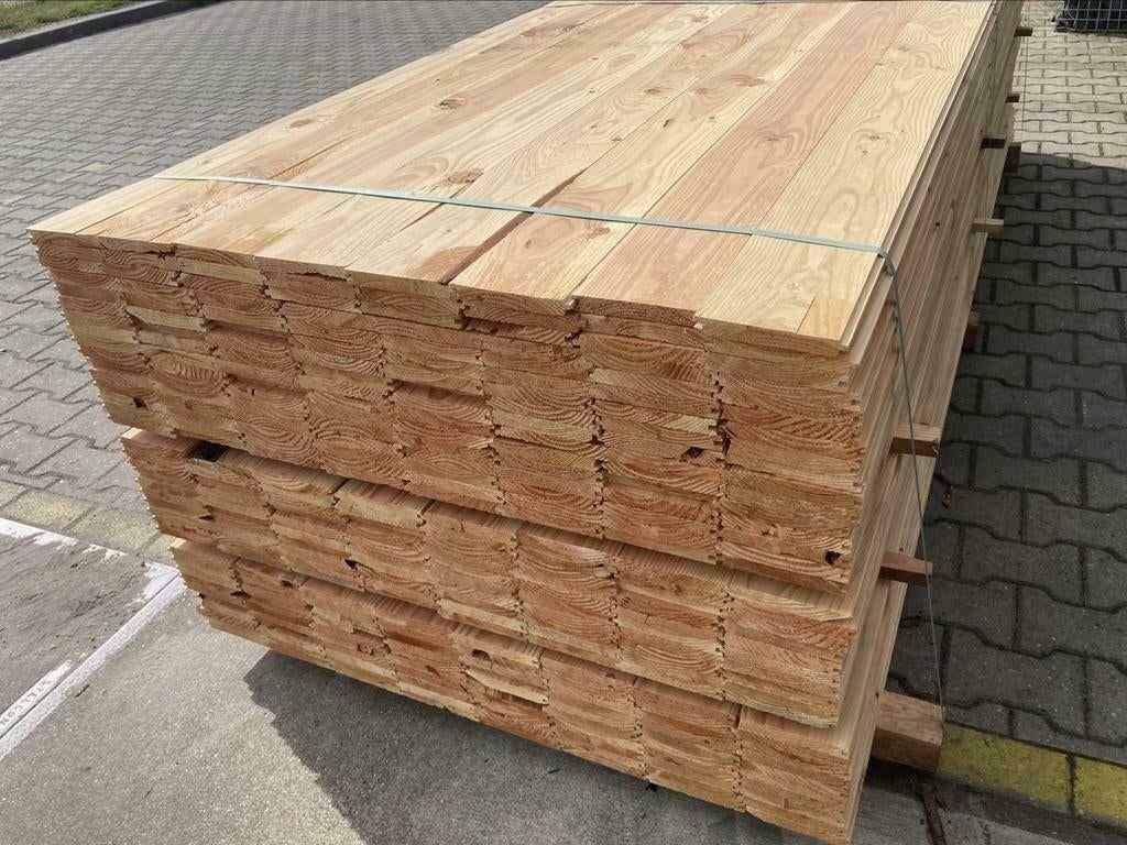 Douglas Vellingdeel / Dakbeschot 18 x 115 mm (1.8 x 11.5 cm), Ophalen, Planken, Nieuw, Hardhout