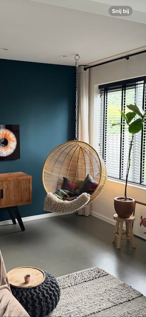 HK Living hangstoel, Huis en Inrichting, Ophalen, Zo goed als nieuw, Bruin, Eén