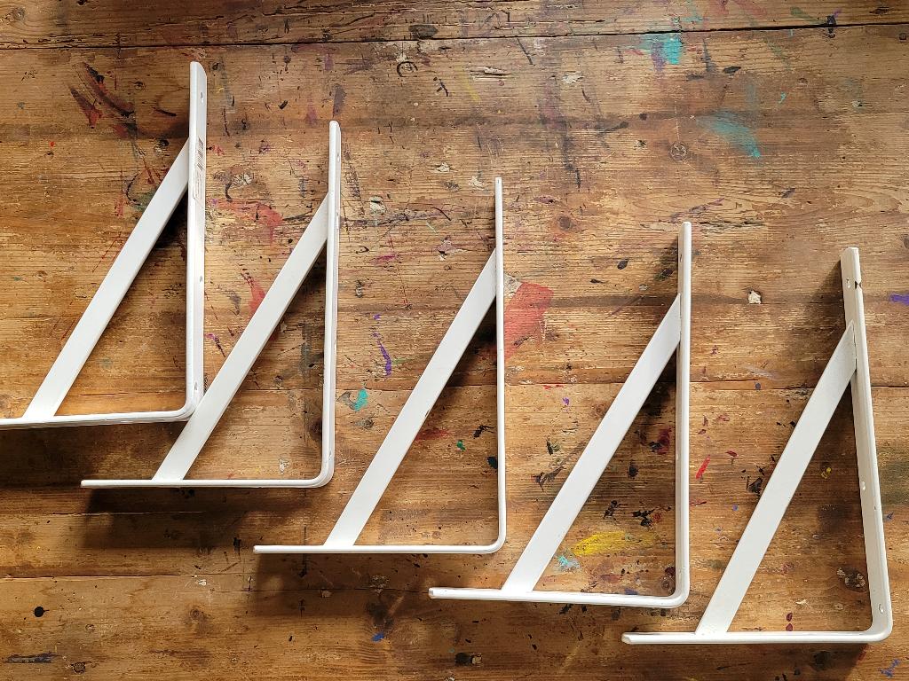 5x Industriedragers / WANDSTEUNEN / Plankdragers / Steunen, Huis en Inrichting, Woonaccessoires | Wandplanken en Boekenplanken