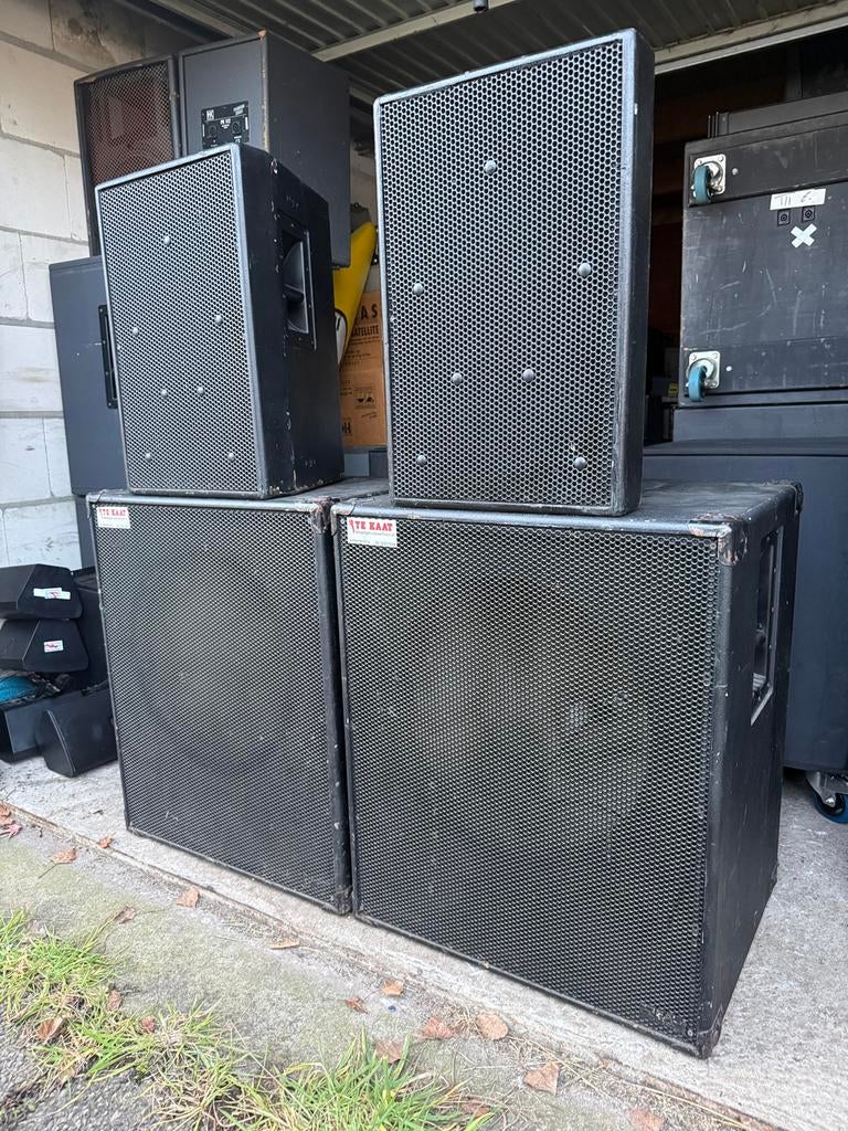 🇺🇸💪EAW PA SET JF200e + SB180 (leeg) + MX300i (RCF B&C), Audio, Tv en Foto, Luidsprekers, Gebruikt, Subwoofer, 120 watt of meer