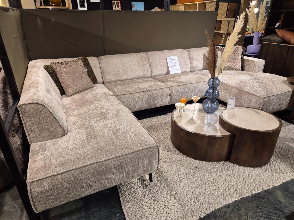 Salontafel set Rond mangobruin & Marmer stijlvol en tijdloos, Ophalen, 100 tot 150 cm, Bornsestraat 31, 50 tot 100 cm