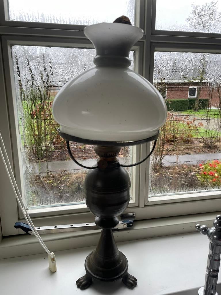 Olielamp van tin, Antiek en Kunst, Antiek | Lampen, Ophalen