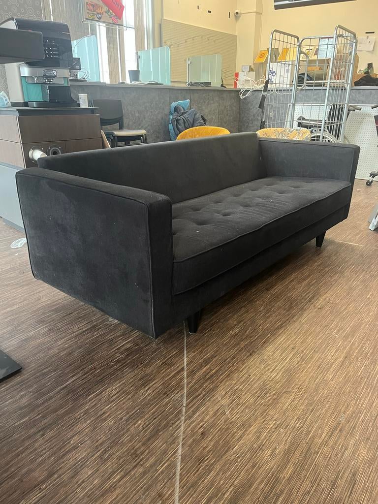 Gratis zwarte bank, Huis en Inrichting, Banken | Sofa's en Chaises Longues, Ophalen, Gebruikt, Driepersoons, 75 tot 100 cm