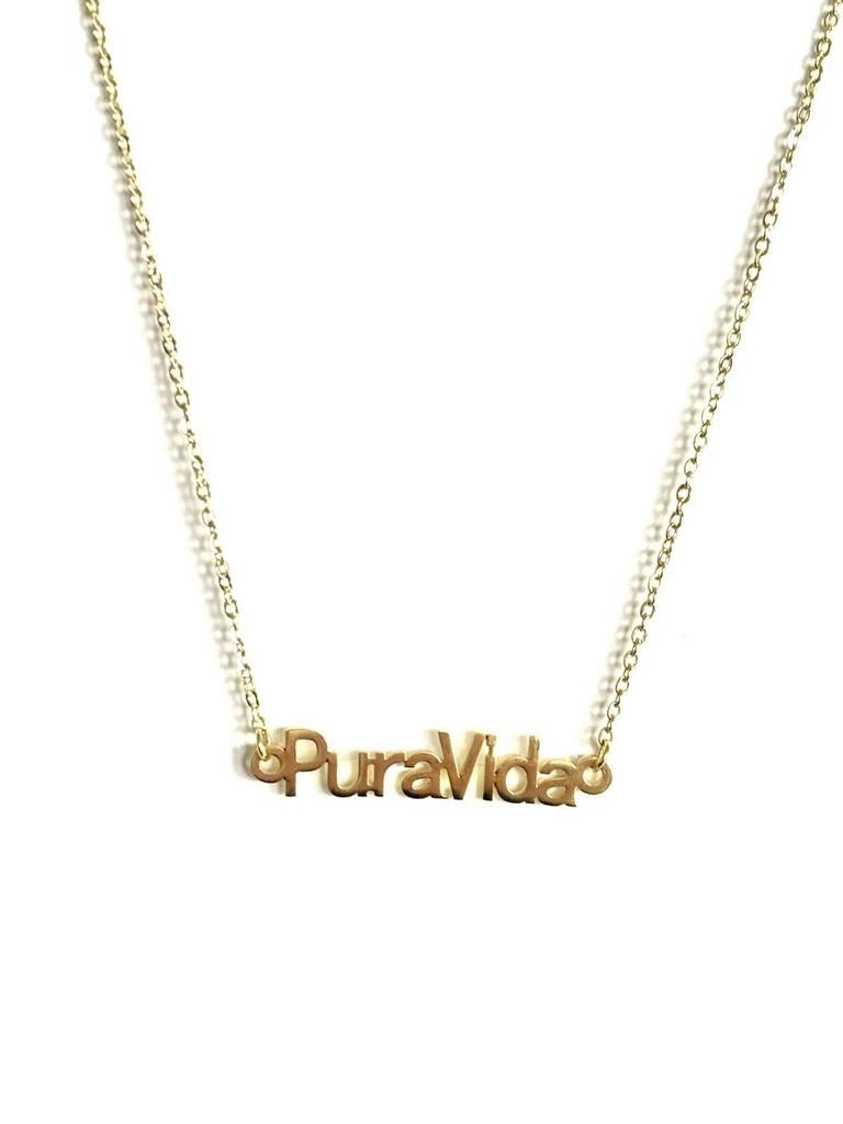 " Pura Vida"Ketting- Minimalistisch & Elegant, Overige materialen, Verstelbaar, Nieuw, Ophalen of Verzenden