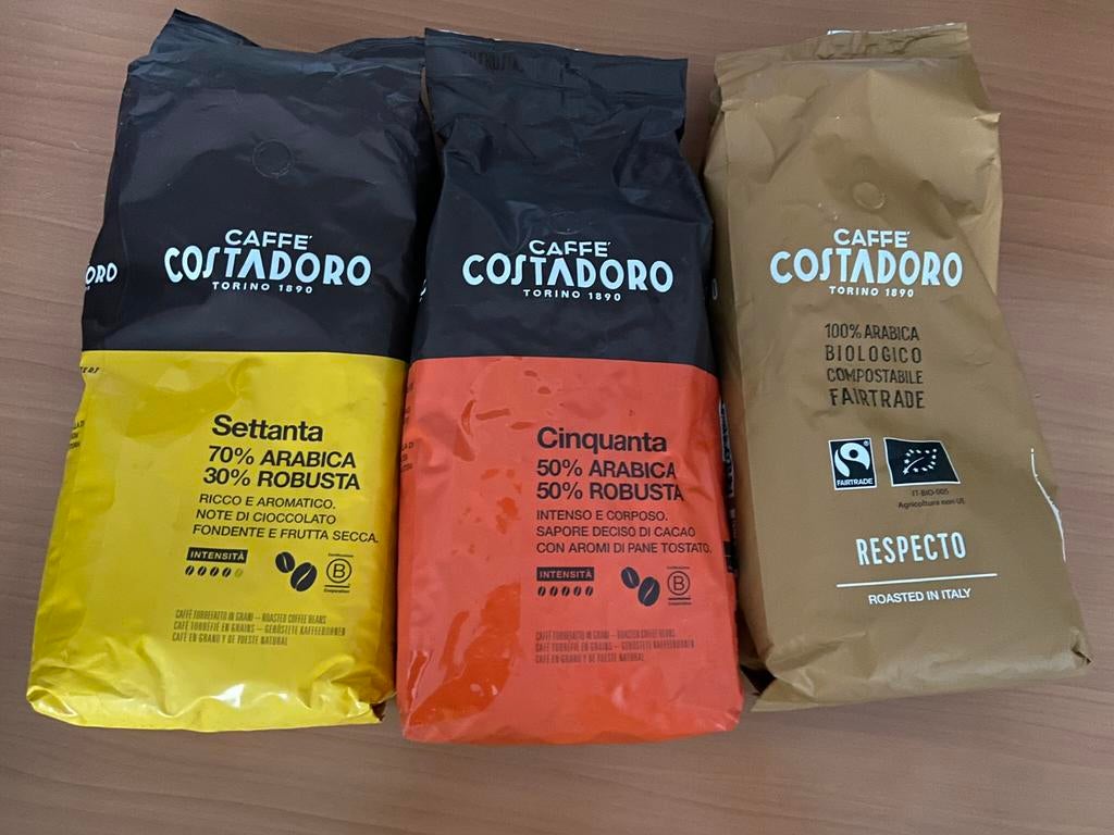 Caffe Costadore 3 dichte zakken koffie topkwaliteit, Witgoed en Apparatuur, Ophalen of Verzenden, Zo goed als nieuw