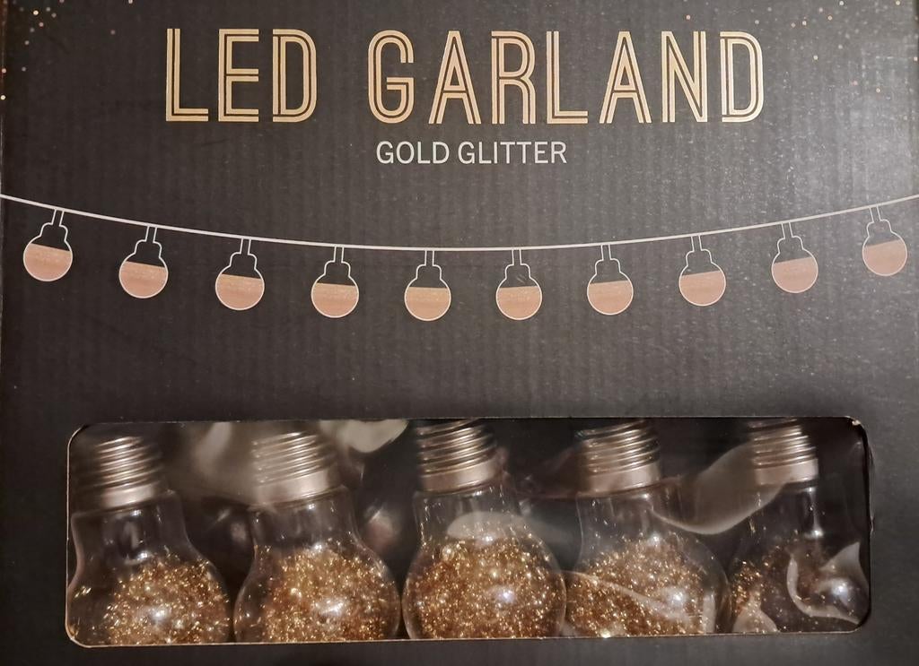 Sfeerverlichting snoer op batterijen - LED Garland, Kunststof, Nieuw, Ophalen of Verzenden, Modern