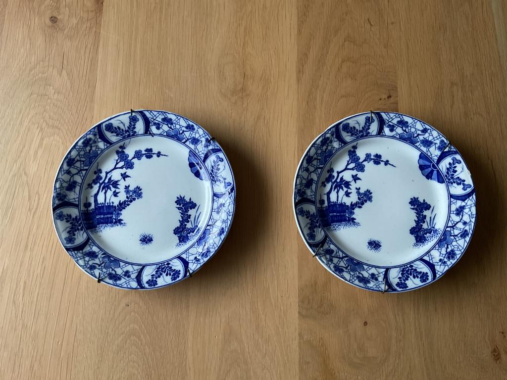 Bordje 20 cm petrus regout&co. Nankin maastricht., Ophalen of Verzenden