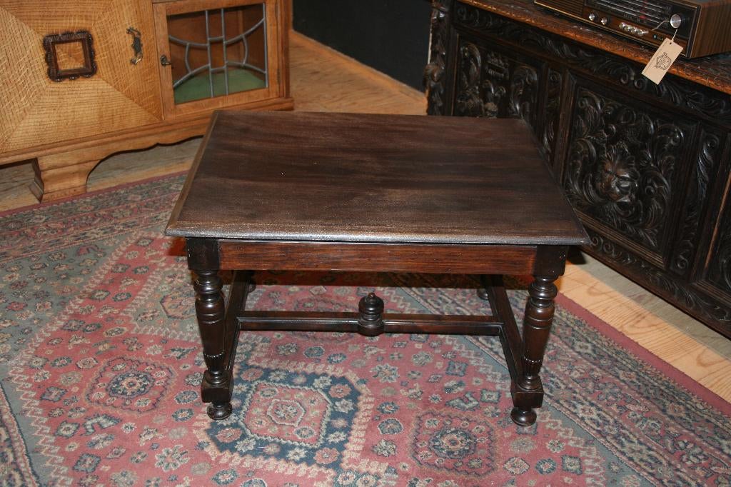 Stijlvolle vintage bijzettafel/wijntafel 70B x 55D x 45H, Ophalen, Minder dan 100 cm, Rechthoekig, De Gezel