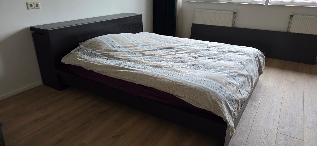 IKEA bed type Malm, Ophalen, Gebruikt, Zwart, Tweepersoons