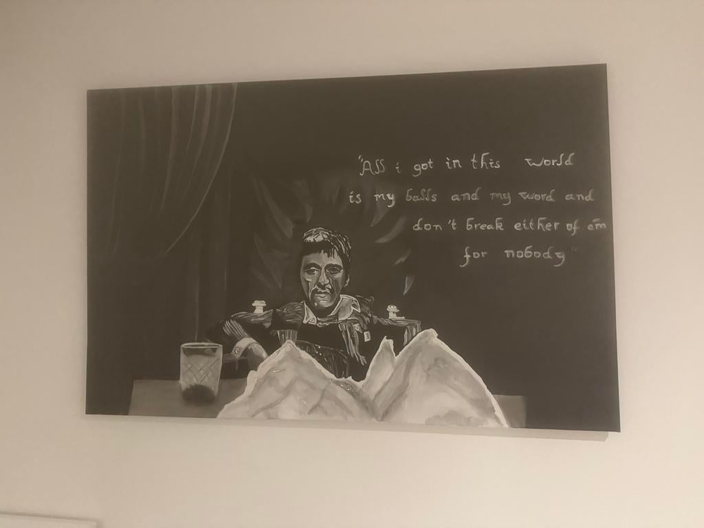 Tony Montana Schilderij - Scarface, Ophalen of Verzenden