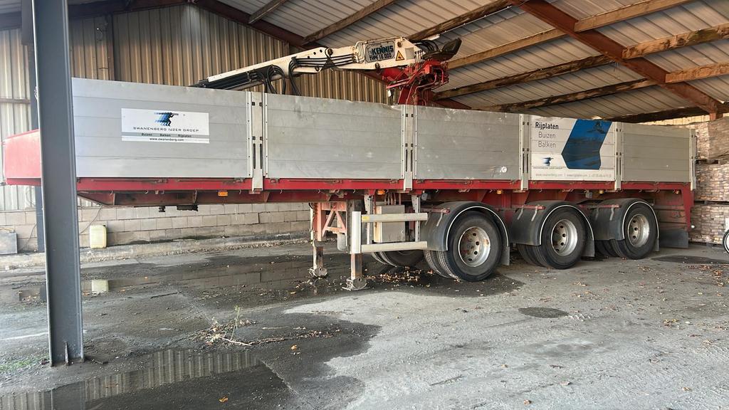 3-assige Oplegger met Verrijdbare Kraan, Ophalen of Verzenden, Overige merken