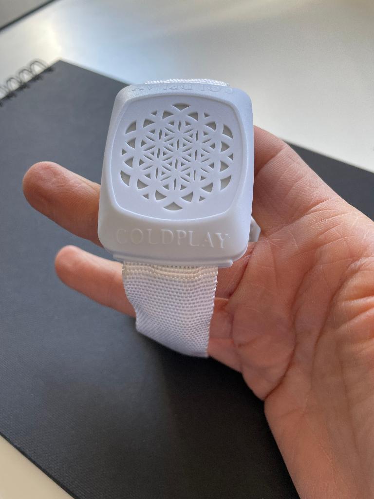 coldplay merchandise witte licht armband concert, Ophalen of Verzenden, Zo goed als nieuw, Gebruiksvoorwerp