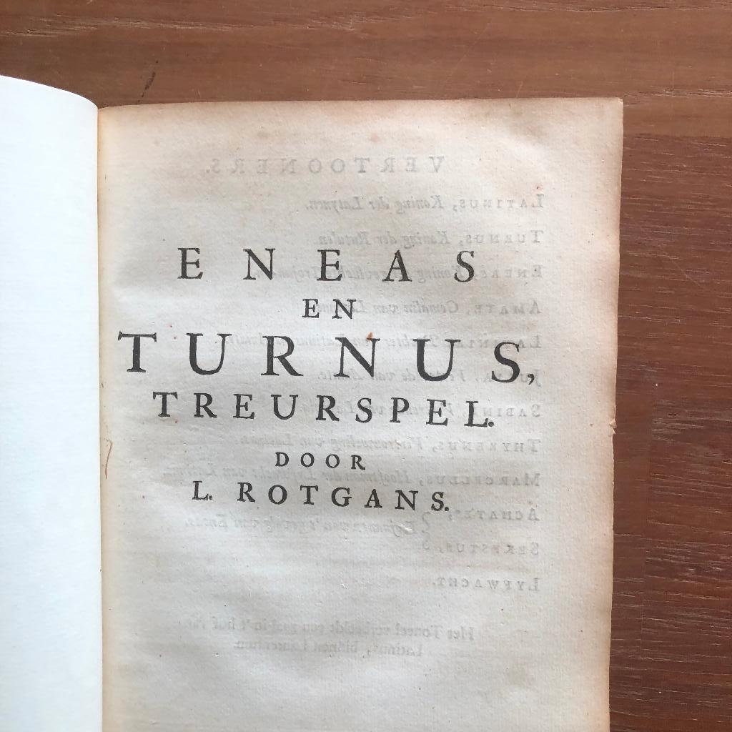1714 L. Twee fraaie platen. Rotgans: Eneas en Turnus,, Verzenden, L. Rotgans