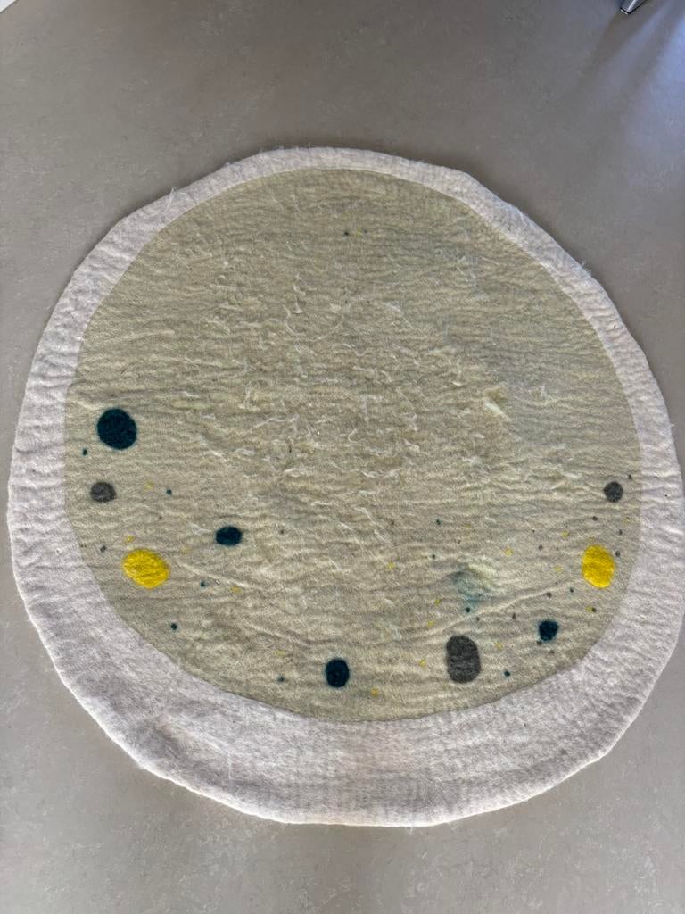 Vloerkleedje vilt (babykamer), Huis en Inrichting, Stoffering | Tapijten en Kleden, Groen, Gebruikt, 50 tot 100 cm, Rond