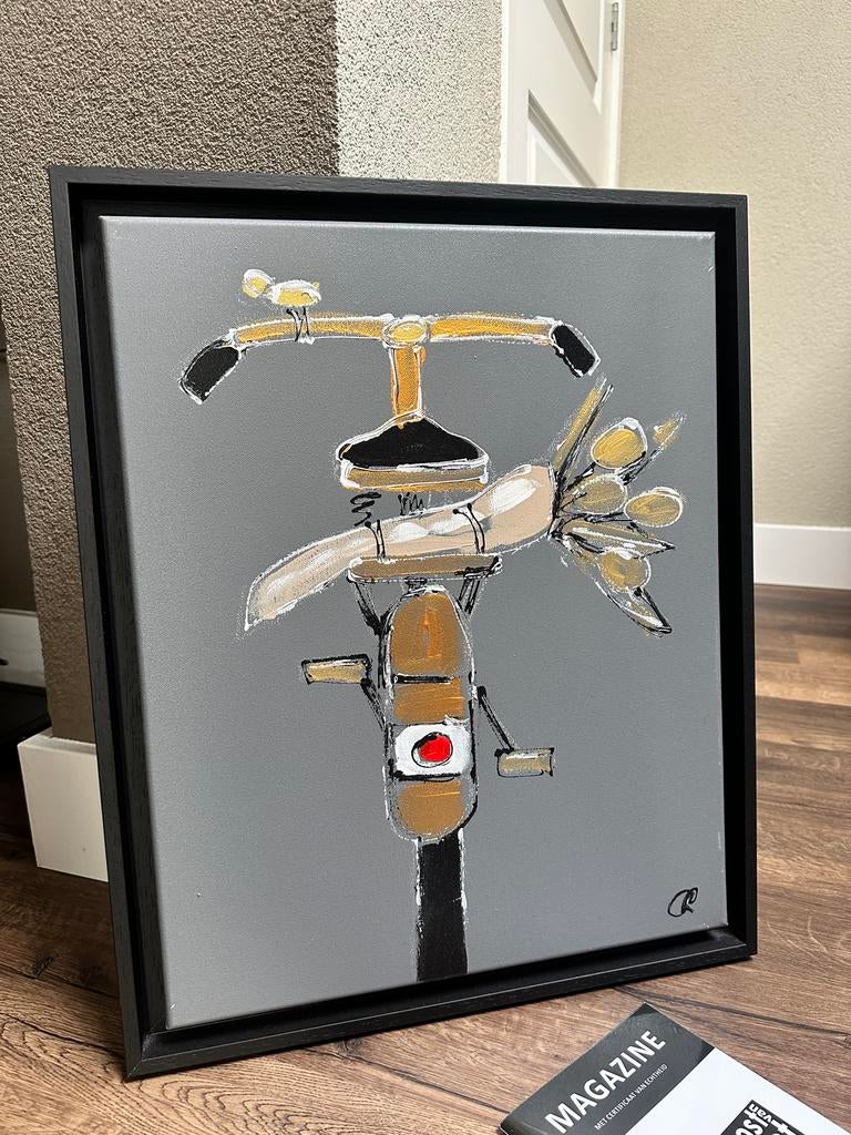 Schilderij C.M. Leushuis 50 x 40 cm - met certificaat, Antiek en Kunst, Kunst | Schilderijen | Modern, Ophalen