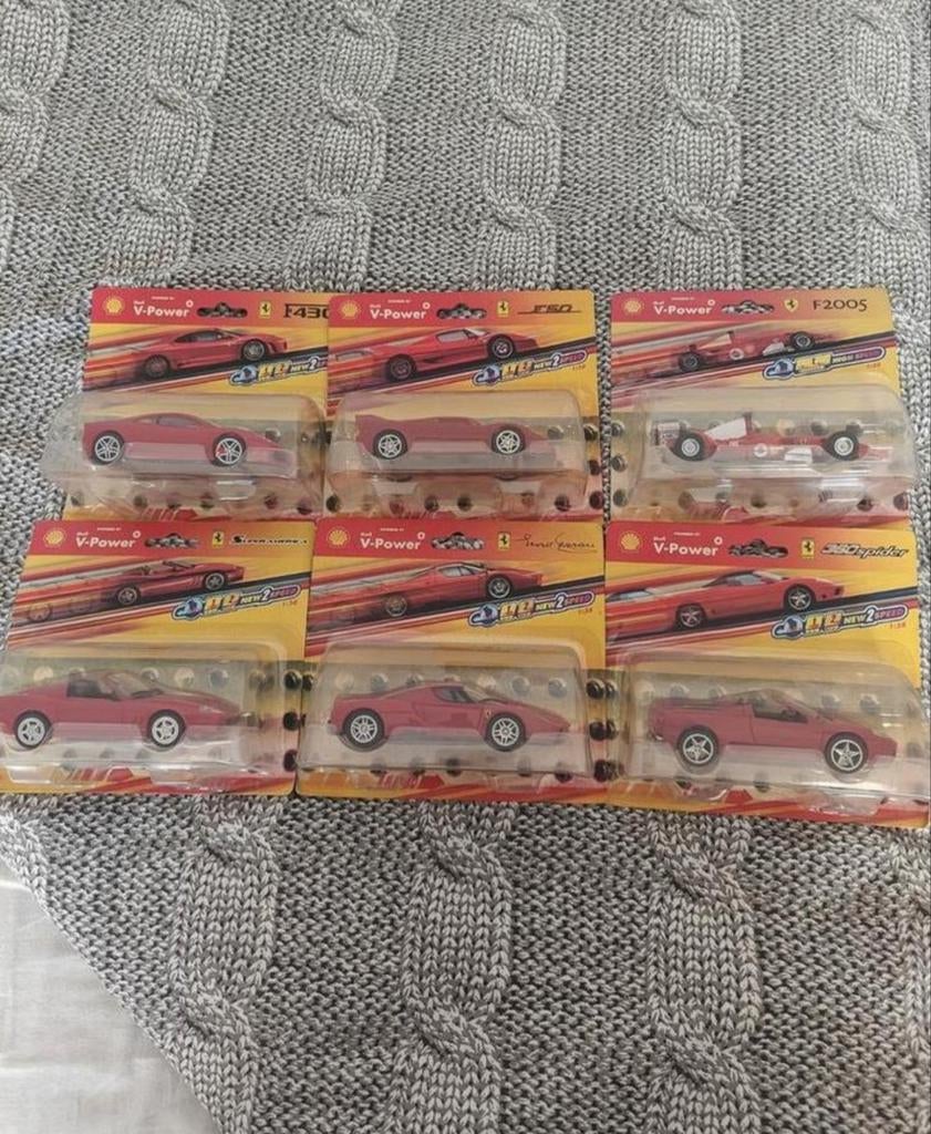 6x Shell Ferrari Auto's 1/38, Ophalen of Verzenden, Nieuw, Auto