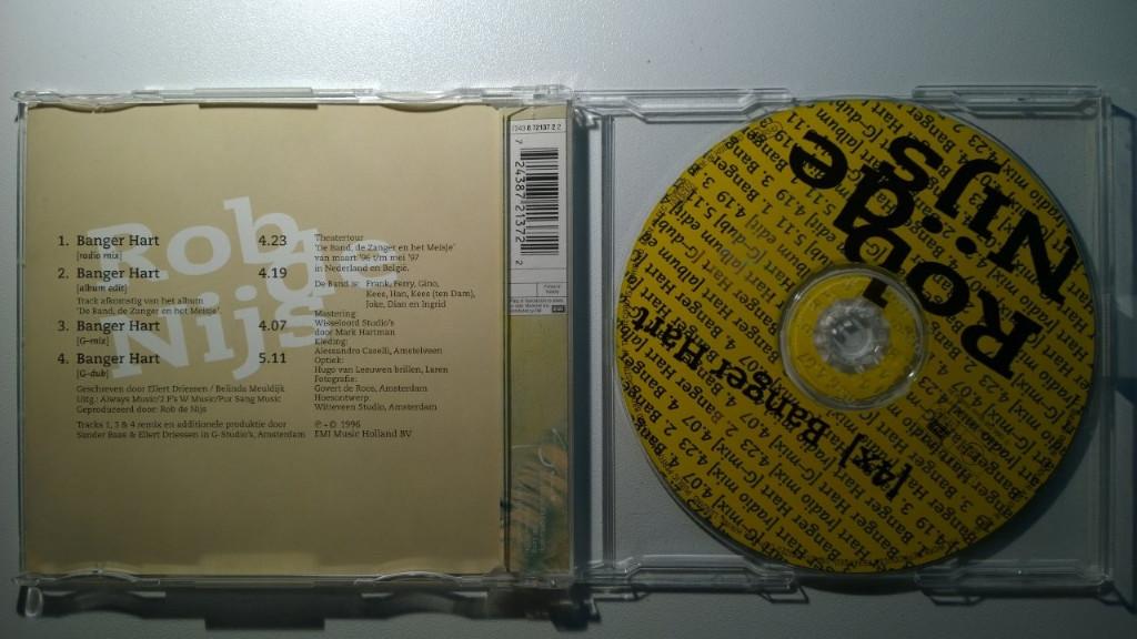 Rob de Nijs - Banger Hart, Cd's en Dvd's, Maxi-single, Ophalen of Verzenden, Zo goed als nieuw, 1 single