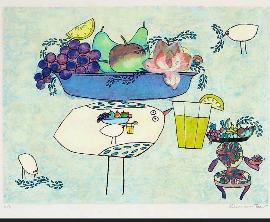 Zeefdruk Ellen van Toor - Hendrickje als Flora, Ophalen of Verzenden