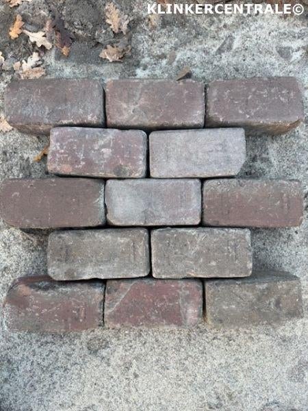 ROOIKORTING 1.200m2 rood paars gebakken keiformaat klinkers, Tuin en Terras, Tegels en Klinkers, Bij dit gebruikte product niet te achterhalen