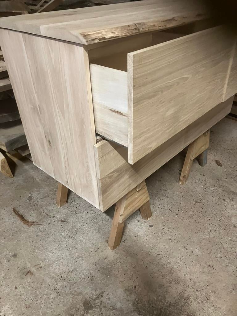 Badkamer meubel wastafel bladen  boomstam op maat mogelijk, Ophalen, 200 cm of meer, 75 cm of meer, Zo goed als nieuw