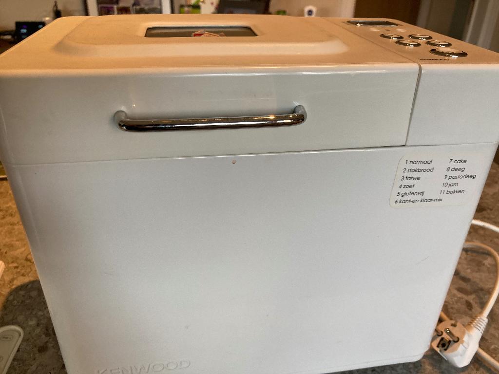 Broodbakmachine kenwood, Gebruikt, Kijkvenster, 400 tot 800 gram deeg, Ophalen