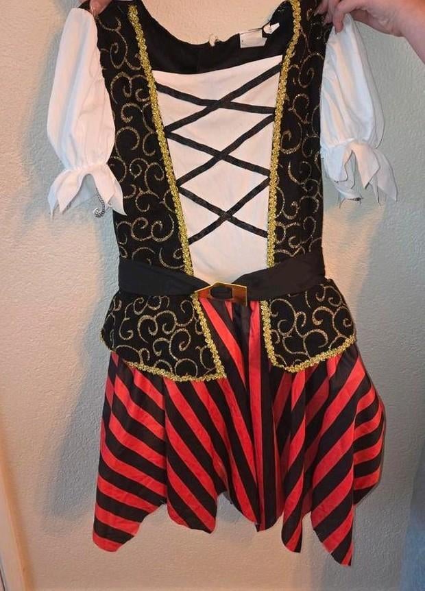 Piraten jurkje carnaval verkleed jurkje 152, Ophalen of Verzenden, Zo goed als nieuw, Maat 34 (XS) of kleiner, Carnaval