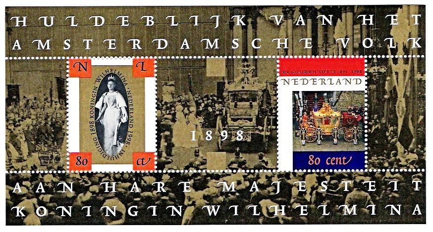 Huldeblijk van het Amsterdamse Volk – Postzel, Postzegels en Munten, Penningen en Medailles, Ophalen of Verzenden, Overige materialen