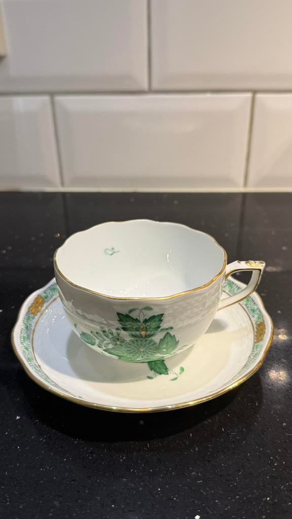 Herend Antiek theekop, Antiek en Kunst, Ophalen of Verzenden