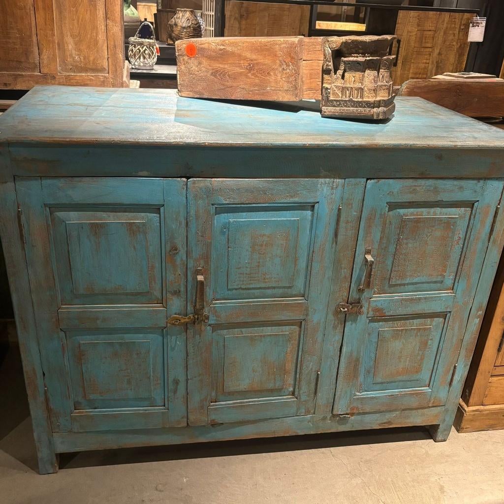 India Dressoir - GOEDKOOP - met en zonder glas - Gekleurd !!, Huis en Inrichting, Kasten | Dressoirs, Nieuw, 100 tot 150 cm, 25 tot 50 cm