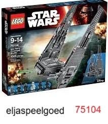 LEGO Star Wars Kylo Rens Command Shuttle – 75104, Ophalen of Verzenden, Nieuw, Complete set, Lego