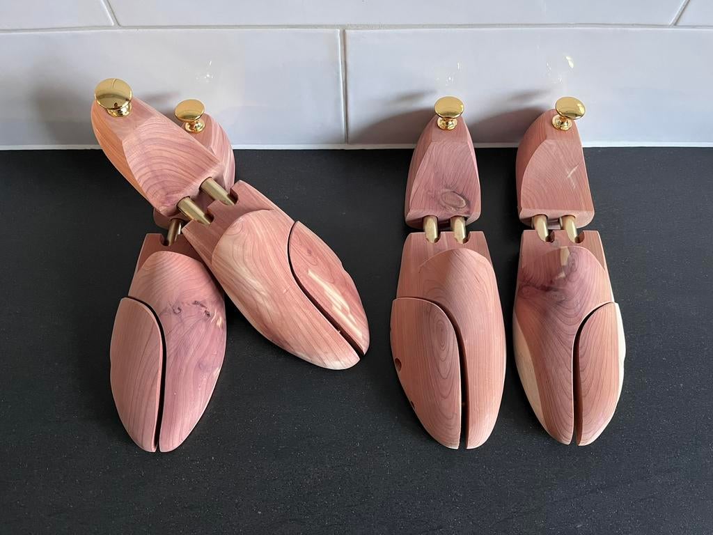 Set van 2 paar luxe cederhouten schoenspanners maat 44 nieuw, Bruin, Cederhout, Overige typen, Ophalen of Verzenden