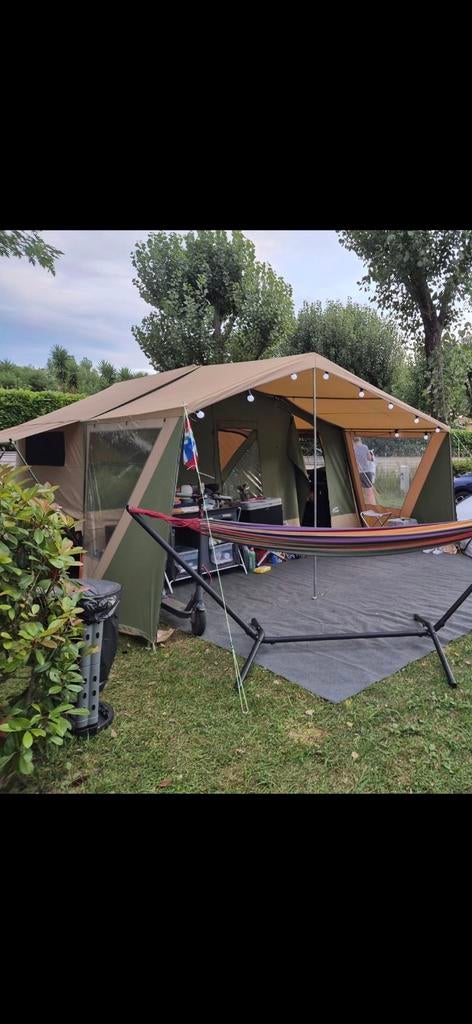 Cabanon vouwwagen Malawi 1.0 kleur groen bouwjaar 2016, Caravans en Kamperen, Ophalen, Cabanon, Tot en met 4, Groen