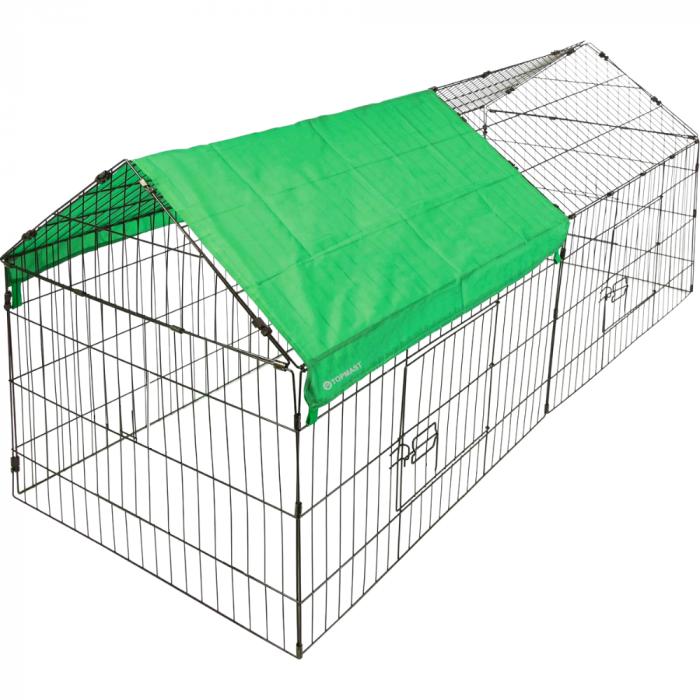 Dierboetiek Konijnenren & Puppyren XL - Verzinkt metaal, 110 cm of meer, Verzenden, 60 tot 90 cm, Nieuw