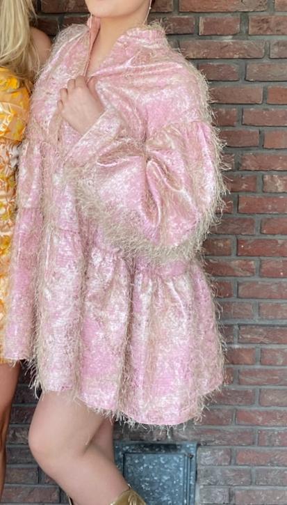 Mooie aparte jurk, Verzenden, Cocktailjurk, Zo goed als nieuw, Roze