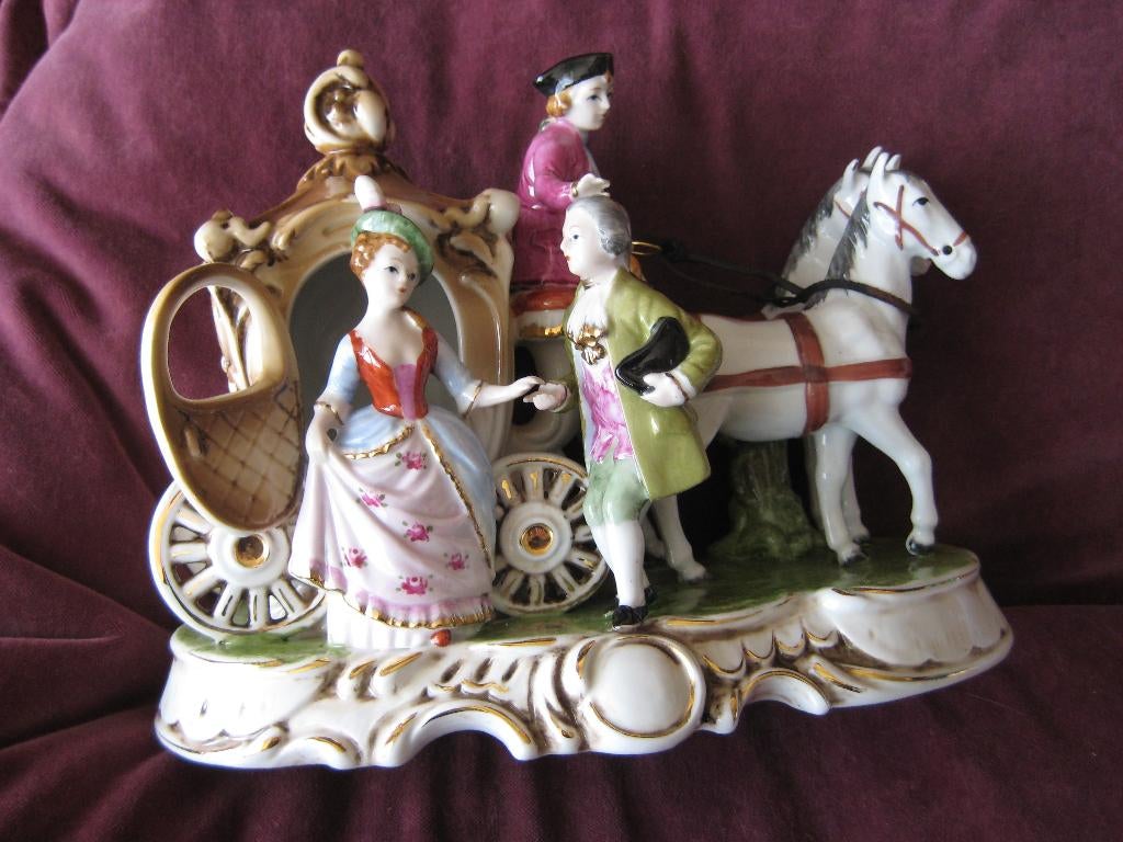 Porseleinen koets, handgeschildert (111), Antiek en Kunst, Antiek | Porselein, Ophalen of Verzenden