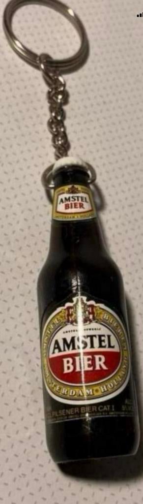 Amstel bier sleutelhanger als opener/flesopener. L.12,5 cm., Ophalen of Verzenden, Zo goed als nieuw, Gebruiksvoorwerp