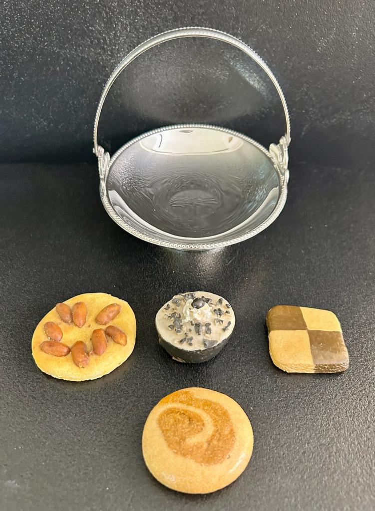 Keltum verzilverd bonbon schaaltje, Ophalen of Verzenden, Rond