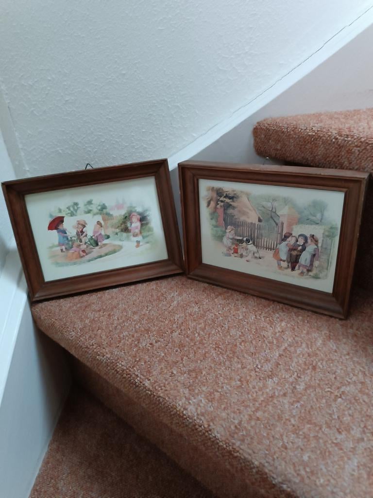 Ingelijste prent set van 2, Ophalen of Verzenden