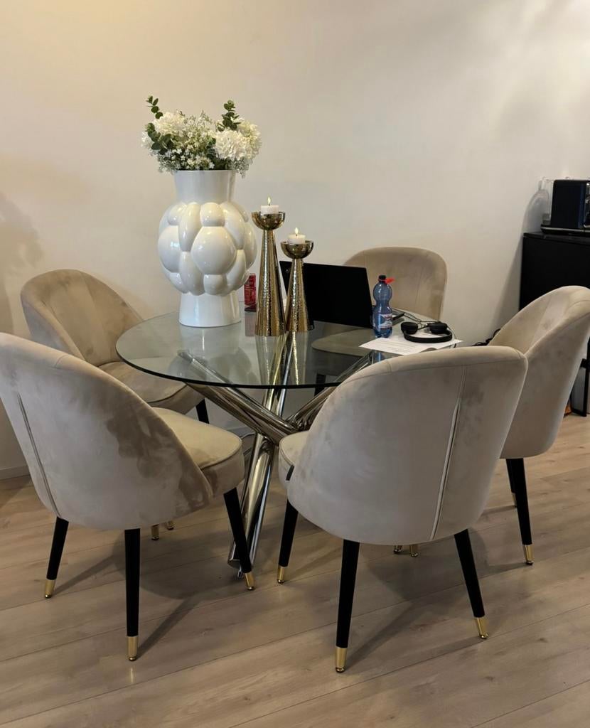 EICHHOLTZ eettafel Corsica 120 cm rond, Huis en Inrichting, Tafels | Eettafels, Ophalen, Vier personen, Rond, 100 tot 150 cm