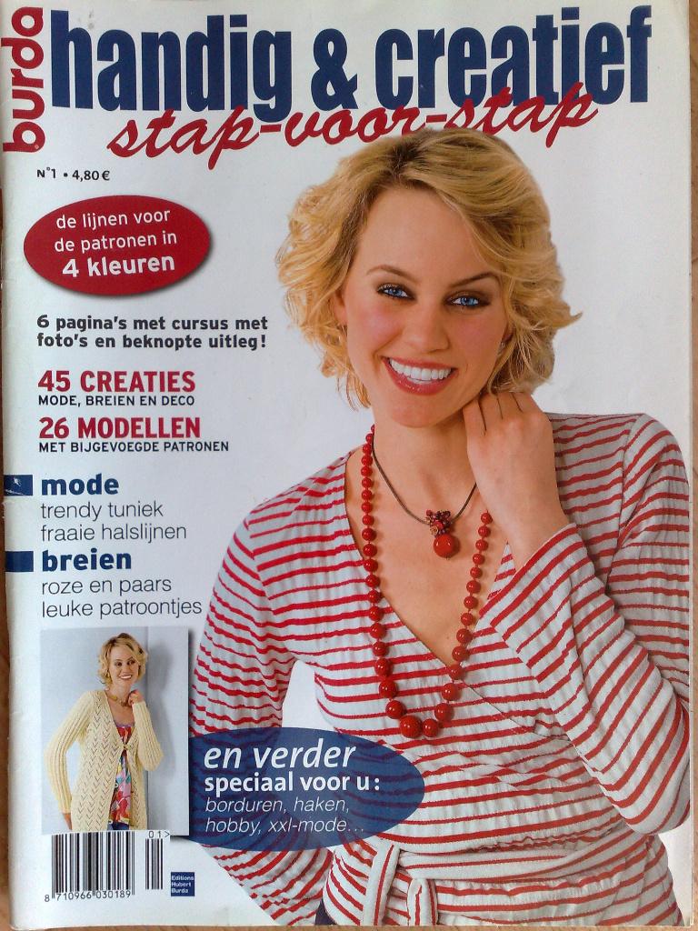 Burda Handig en Creatief stap-voor-stap zelfmaakmode nr. 1, Verzenden, Zo goed als nieuw, Vrouw, Burda