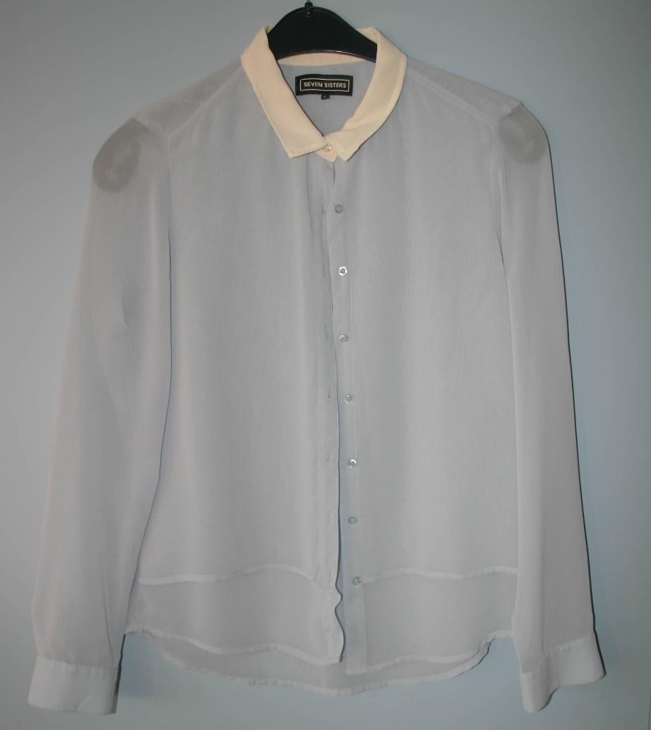 Mooie lichtblauwe Seven Sisters blouse mt 176 zgan, Seven Sisters, Meisje, Overhemd of Blouse, Ophalen of Verzenden