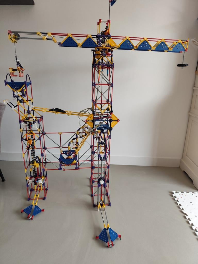 K'nex zeldzame set power tower crane compleet met motor, Ophalen of Verzenden, Zo goed als nieuw, K'nex