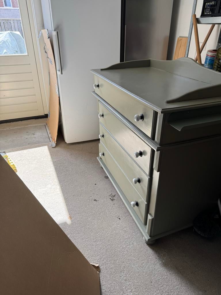 Commode / Ladekast - Groen, Ophalen, Gebruikt, 50 tot 70 cm, 75 tot 100 cm